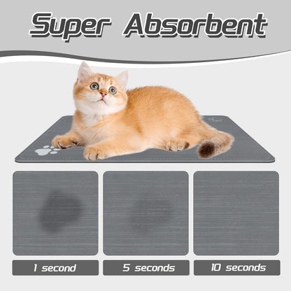 Le courant Cat & Dog Feeding Mat for Bowl-Pet Eating mat,Absorbent Non-Slip,Quick Dry Dog Water