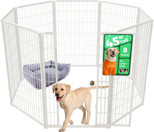 FXW Homeplus Unleashed Indoor Dog Playpen - Stress-Free and Safe Play, Heavy Duty 45 Inch 8 Wire
