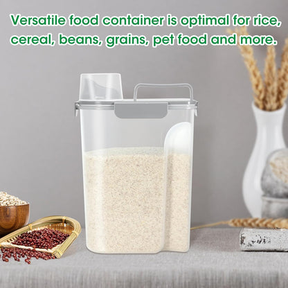 TBMax Rice Container 10 Lbs, Cereal Container Oatmeal Storage, Airtight Food Dispenser with