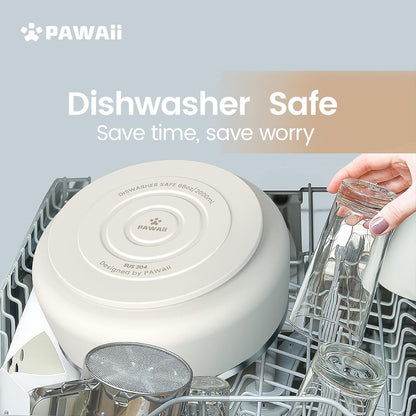Pawaii Stainless Steel Dog Bowl with Non-Slip Rubber Base & Double Wall Insulation - Durable Design