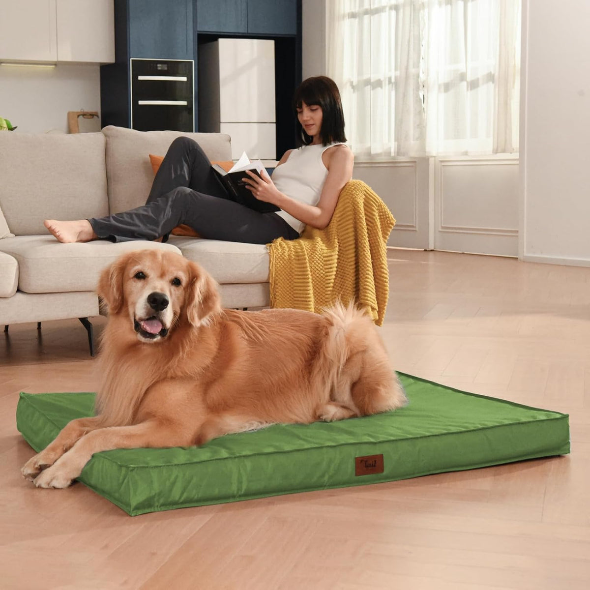 Outdoor Extra Large Dog Bed for Big Dogs, Waterproof Dog Bed for Large Dogs, Egg Crate Foam XL Pet