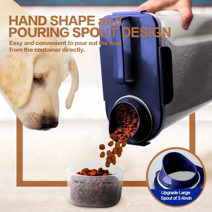 Dog Food Storage Container, 5-7 Lbs Airtight Pet Food Container, Cat Food Container Dispenser with