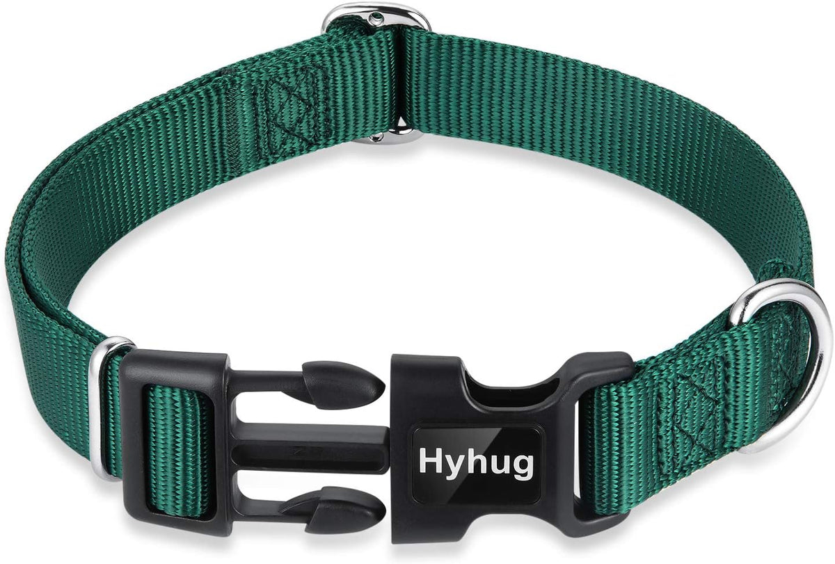 Hyhug Pets Solid Color Classic Regular Heavy Duty Basic Collar for Medium Dogs Daily Use, Unique