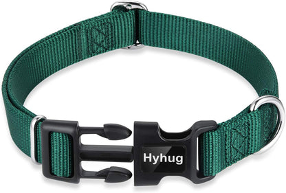 Hyhug Pets Solid Color Classic Regular Heavy Duty Basic Collar for Medium Dogs Daily Use, Unique