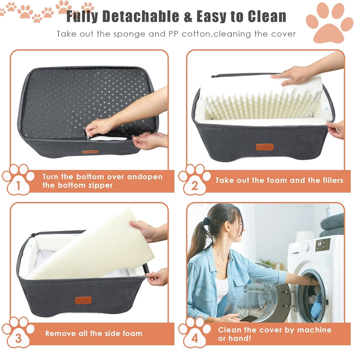 Memory Foam Booster Dog Car Seat for Medium Dogs Under 45 LBS, Elevated Pet Car Seat with