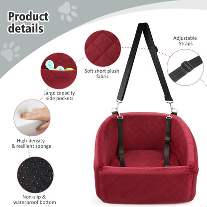 Dog Car Seat for Small Medium Dogs,Detachable Washable Dog Booster Seat Under 30lbs, Pet Car Seats