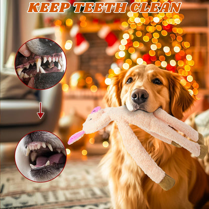 3 Pack No Stuffing Crinkle Squeaky Interactive Plush Dog Toys for Aggressive Chewers to Keep Puppy