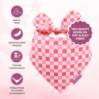 LunaMarie - Luxury Pet Birthday Bandanas -Premium & Silky Poly Fabric | 100% Handmade | Custom