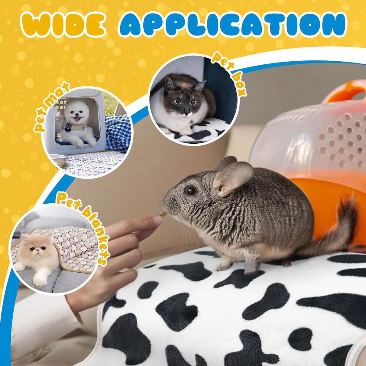 6 Pcs Guinea Pig Bedding Cage Liners Small Animal Flannel Blankets Sleep Mat Absorbent Reusable Pet