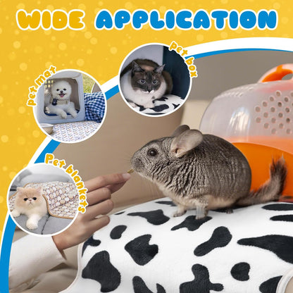6 Pcs Guinea Pig Bedding Cage Liners Small Animal Flannel Blankets Sleep Mat Absorbent Reusable Pet