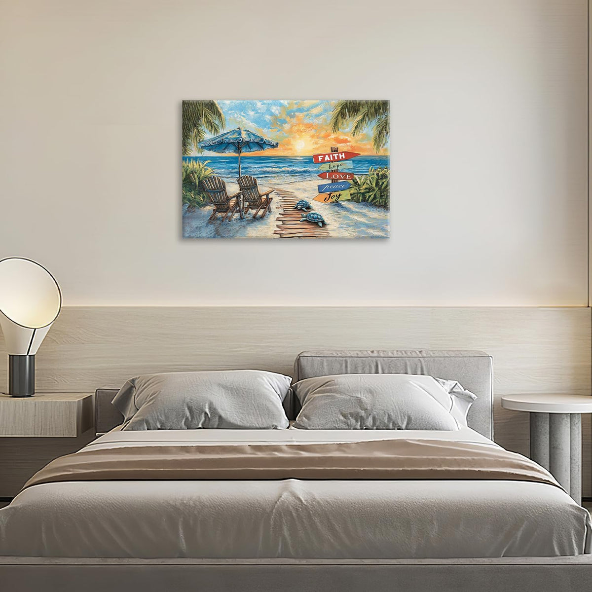Beach Ocean Bathroom Pictures Wall Art, Seaside Coastal Bathroom Wall Decor, Sunrise Framed