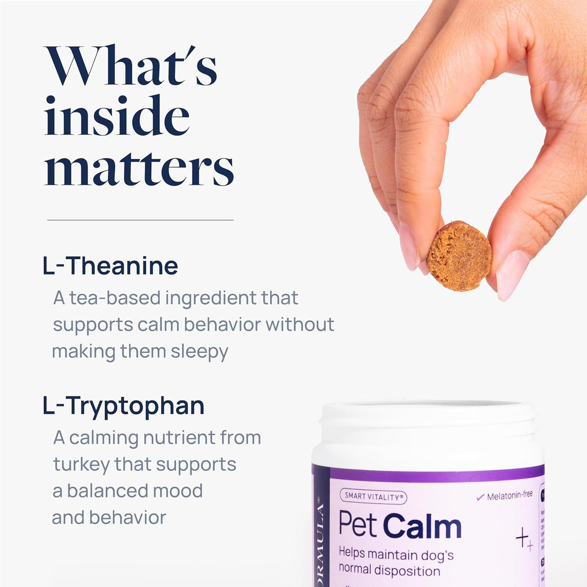 Veterinary Formula Pet Calm 60ct – Vet-Formulated Calming Chews for Dogs with L-Theanine