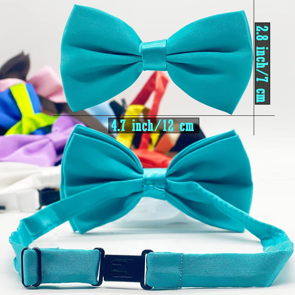 Dog Collar Bowties - 20 PCS Birthday Gift Adjustable Pet Bow Ties for Boys Girls Puppy Cats