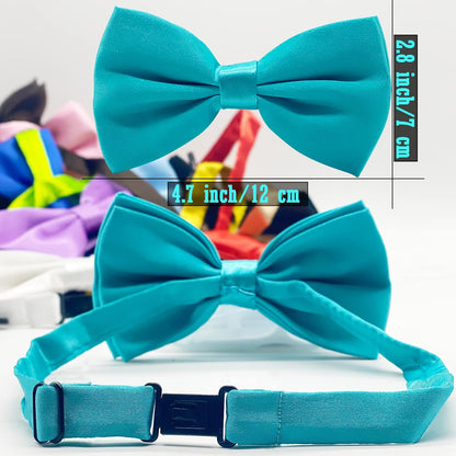 Dog Collar Bowties - 20 PCS Birthday Gift Adjustable Pet Bow Ties for Boys Girls Puppy Cats
