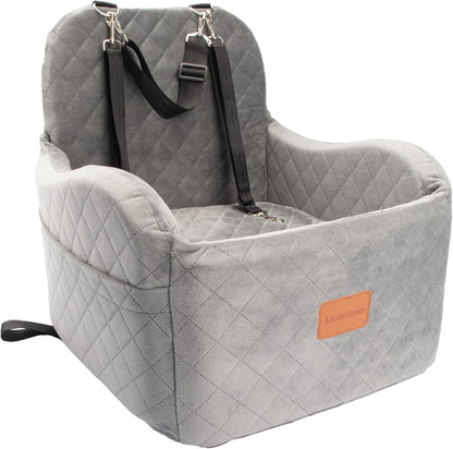 Dog Booster Car Seat for Small/Medium Dogs Up to 35lbs,Ultra Soft Fabric Covered,6in Elevated
