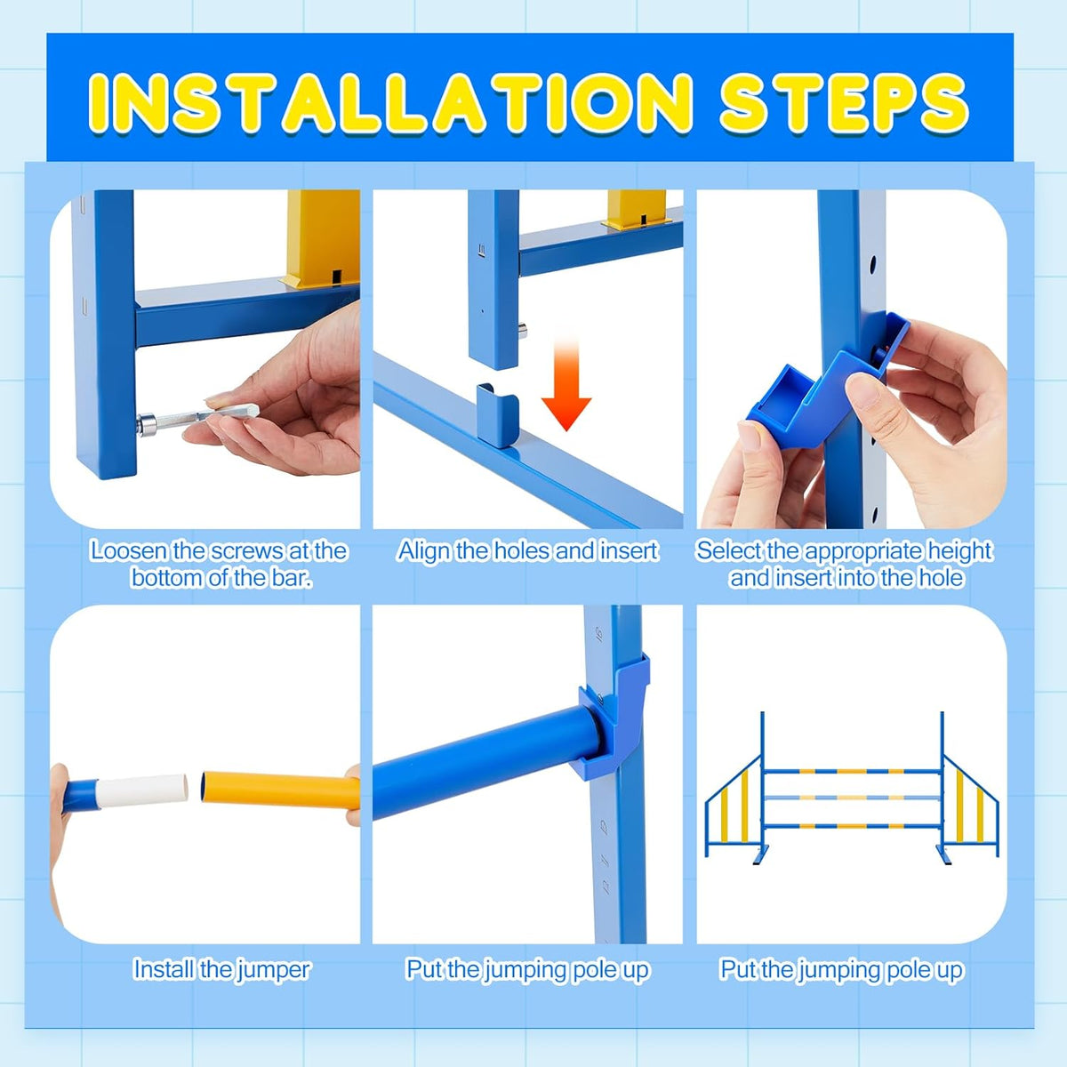 Agility Wing Jumps with Bar Dog Training Hedge Adjustable Pet Hurdles Jump Bars for Indoor Outdoor