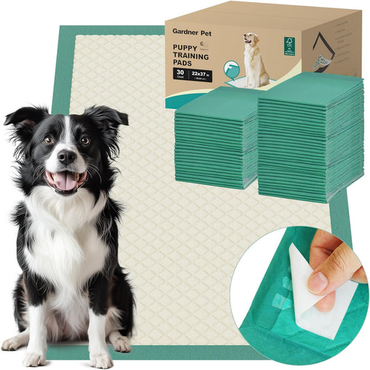 Gardner Pet Dog Pee Pads Extra Large 22"x37", 30 Count, Puppy Pee Pads with Adhesive Sticky Tape