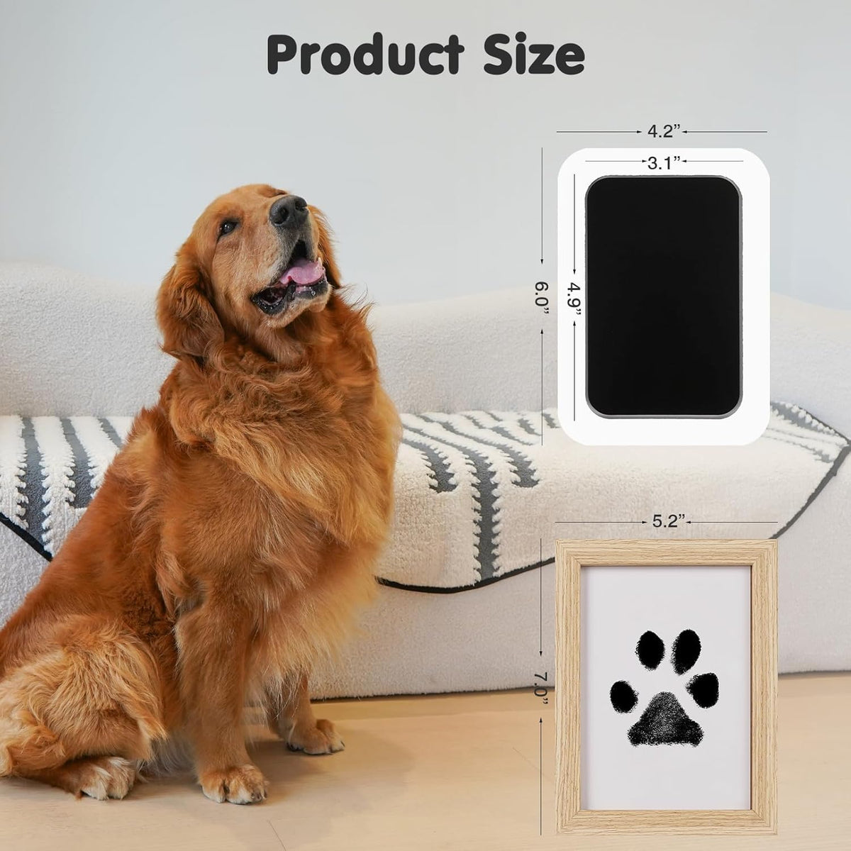 Inkless Paw Print Kit for Dogs,Cats & Babies – Clean Touch Dog Nose & Baby Handprint Kit, Mess-Free