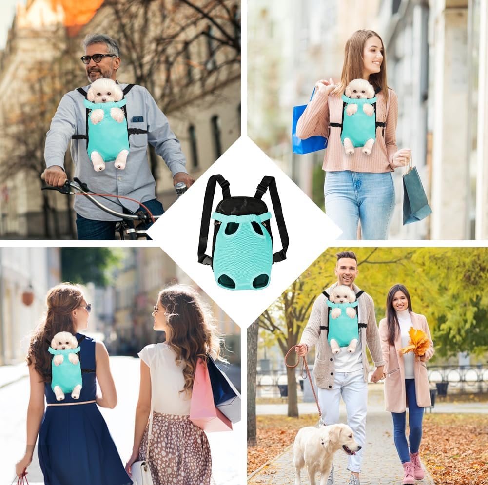 FEimaX Dog Carrier Backpack Pet Legs Out Front Cat Travel Bag, Adjustable Puppy Backpacks Carriers