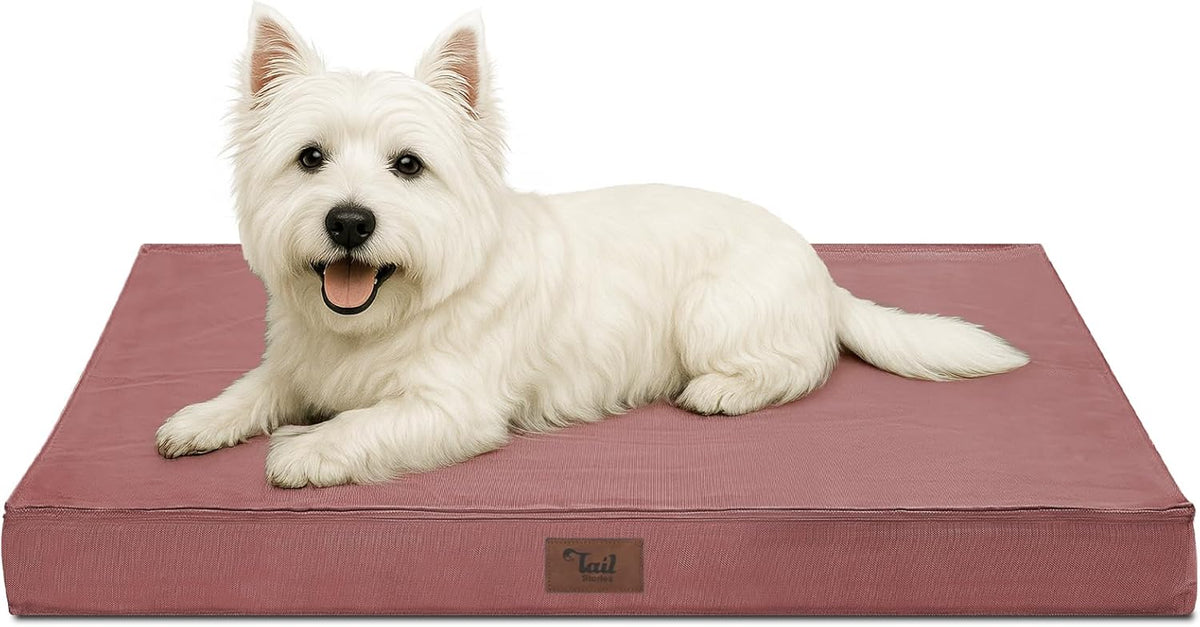Outdoor Dog Bed for Small Dogs, Waterproof Dog Crate Bed for Small Dogs, Orthopedic Egg Crate Foam