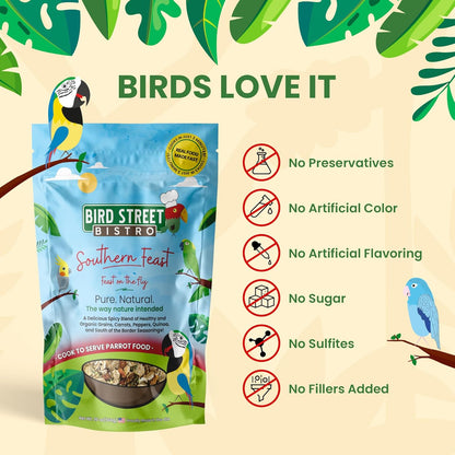 Parrot Food - Parakeet & Cockatiel Food - Cooks in 3-15 min w/Natural & Organic Grains, Legumes