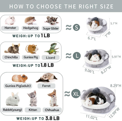 JanYoo Hamster Guinea Pig Supplies Bed Accessories House Hedgehog Cage Supplies Chinchilla Ferret