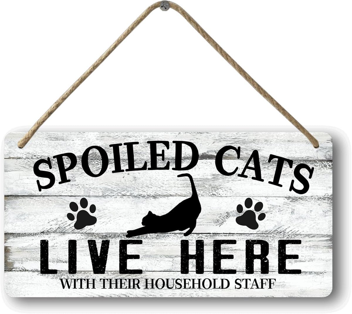 Cat Wall Decor For Cat Lovers Hanging Wood Cat Home Decor Fall Cat Wooden Sign Cat Christmas Decor