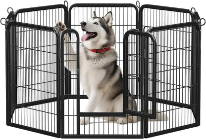 40 Inch Dog Playpen - 8 Panels Metal Pet Exercise Pen for Medium-Large Dogs, Indoor/Outdoor Dog