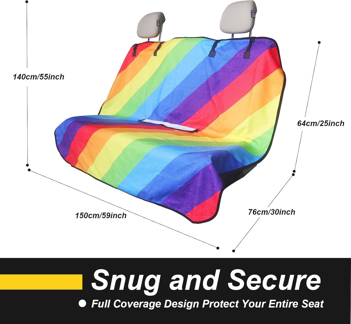 Back Seat Cover for Car Trucks Van SUV,Waterproof Rear Bench Towel Seat Covers for Dogs and