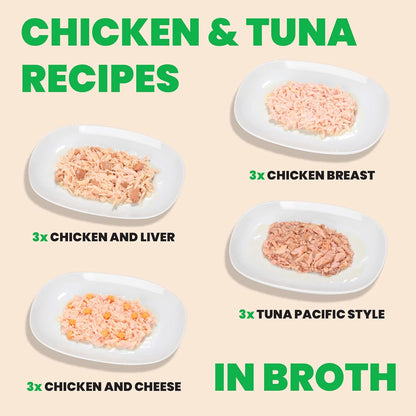 Almo Nature Wet Cat Food HQS Natural Rotational Diet Fish Selection & Chicken Drumstick - Variety