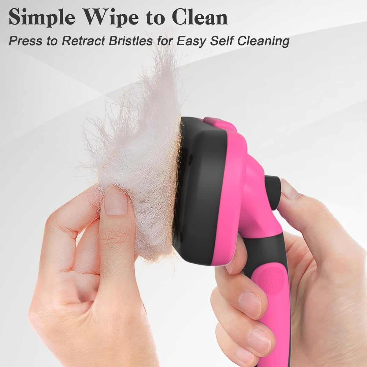 Swihauk Self Cleaning Slicker Brush for Dogs & Cats - Skin Friendly Grooming, Deshedding, Hair