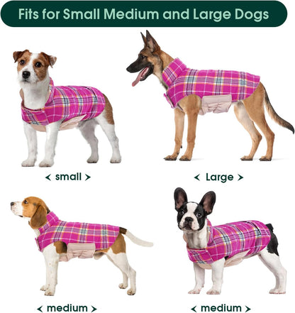 Kuoser Warm Dog Coat, Waterproof Dog Jacket for Extra Large Dogs, Adjustable Durable XXXL Doggie
