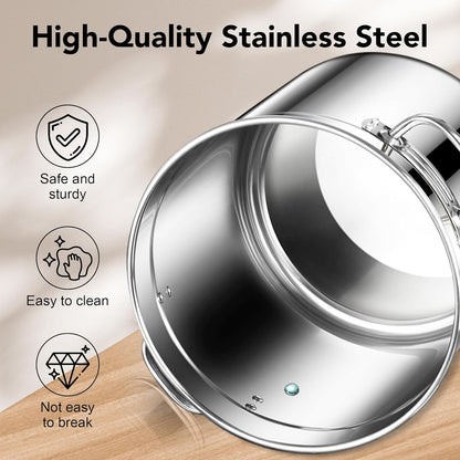 Dog Food Storage Containers, Large Stainless Steel Pet Food Storage Containers 25 lb / 11.5 kg to