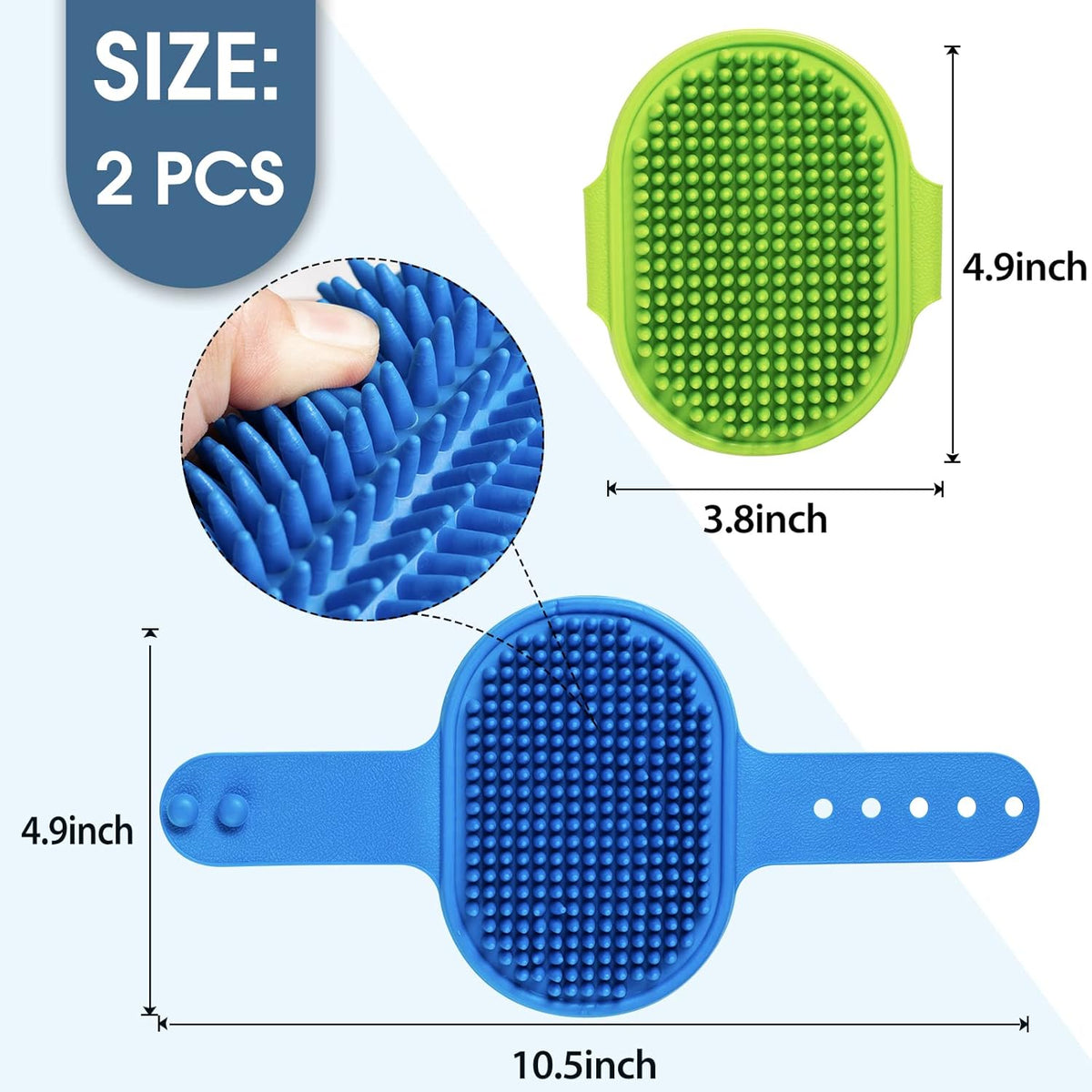 Dog Grooming Brush, Lilpep Pet Shampoo Bath Brush Soothing Massage Rubber Comb with Adjustable Ring