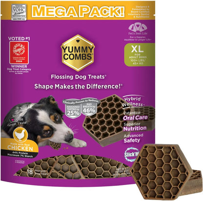 Dog Dental Treats – Vet VOHC Approved – Delicious Chicken Protein – Removes Tartar with Cleaning