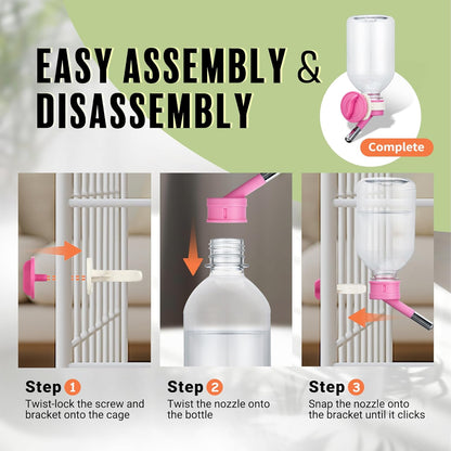 Choco Nose Patented Mini No-Drip Water Bottle/Feeder for Hamsters/Hedgehogs/Gliders/Rats/Mice/Other