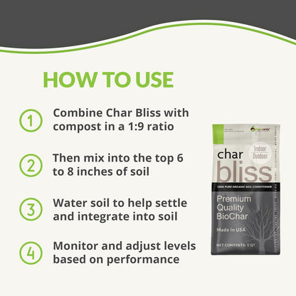 Coco Coir Brick (650gms) + Worm Bliss (1 Qt) + Char Bliss (1 Qt) - Organic Coco Coir for Plants