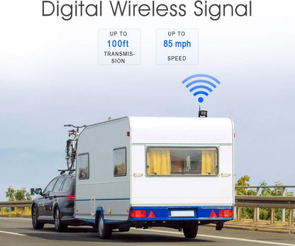Digital Wireless Backup Camera System Kit, IP69 Waterproof Wireless Rear View Camera + 7?™â€?LCD