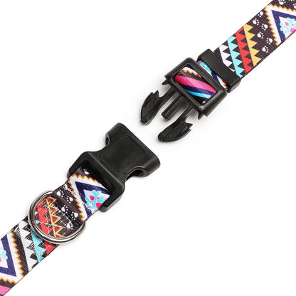 Mercano Adjustable Dog Collar - Special Design Patterns, Soft Nylon Comfortable Durable Pet Collar