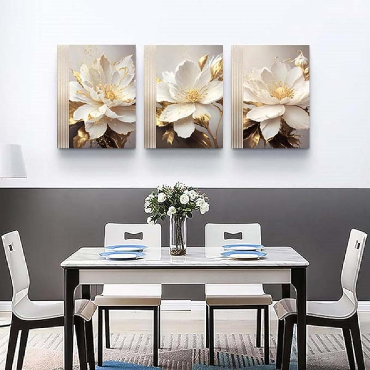 Yxbhhym Flower Canvas Wall Decor Living Room Bathroom Wall Art Paintings for Bedroom Wall Art