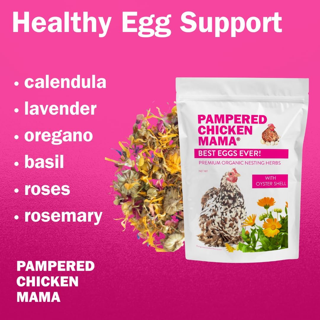 Pampered Chicken Mama Best Eggs Ever! Nesting Herbs for Chickens (8 Pounds Total) for Chicken