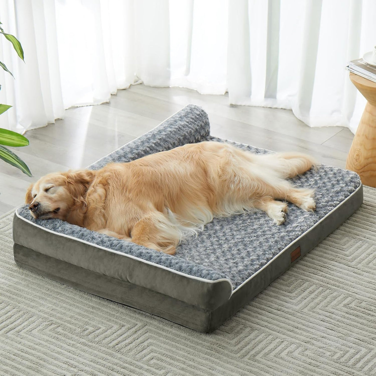BFPETHOME Orthopedic Dog Beds for Large Dogs-Waterproof Sofa Dog Bed with Removable Washable Cover