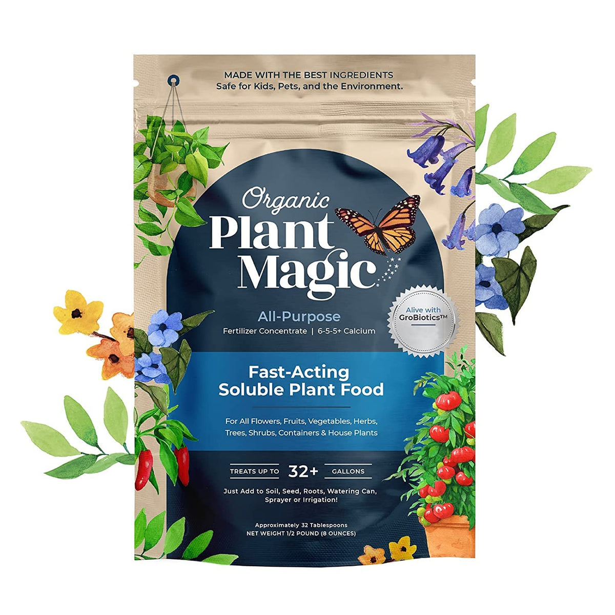 Organic Plant Magic - Truly Organic™ Fast-Acting Water Soluble Plant Food - All-Purpose Fertilizer