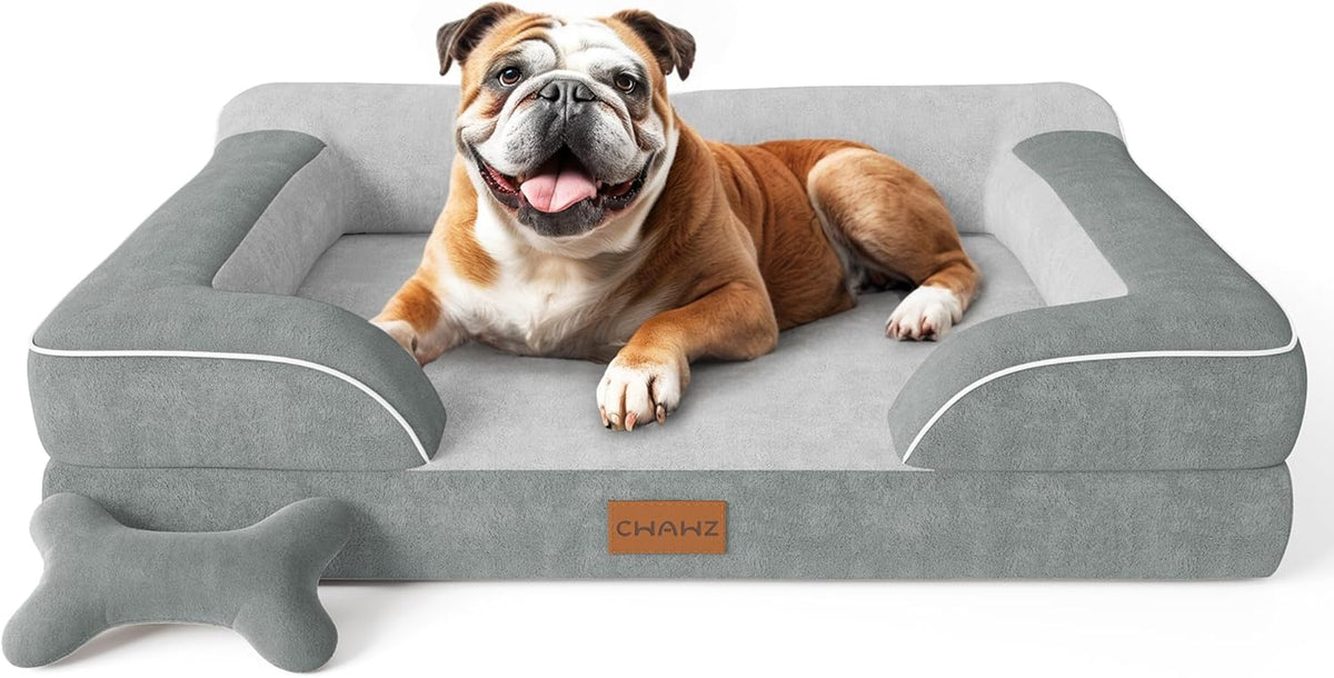 Dog Beds for Large Dogs, Orthopedic Dog Bed with Cooling Gel Memory Foam, Waterproof Large Pet Bed