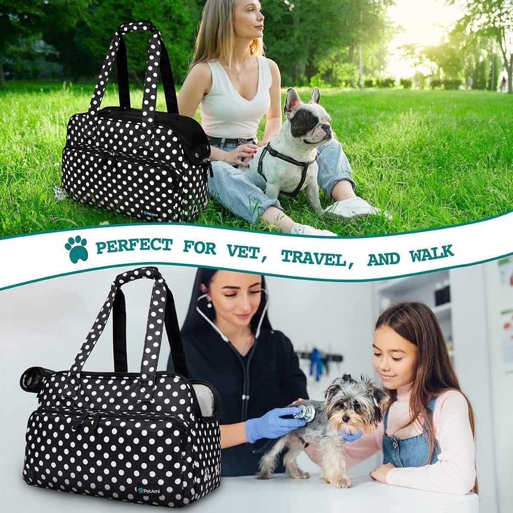 PetAmi Small Dog Purse Carrier, Soft-Sided Pet Carrier Bag with Pockets, Portable Puppy Cat Travel