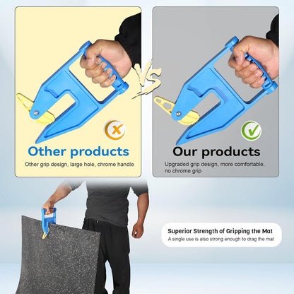 Heavy Duty Stall Mat Gripper, a Pair of Mat Mover Tool - Effortless Remover for Thick Rubber Mats