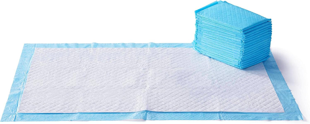 Amazon Basics Absorbent Dog and Puppy Pee Pads with 5-Layer Leak-Proof Design and Quick-Dry Surface