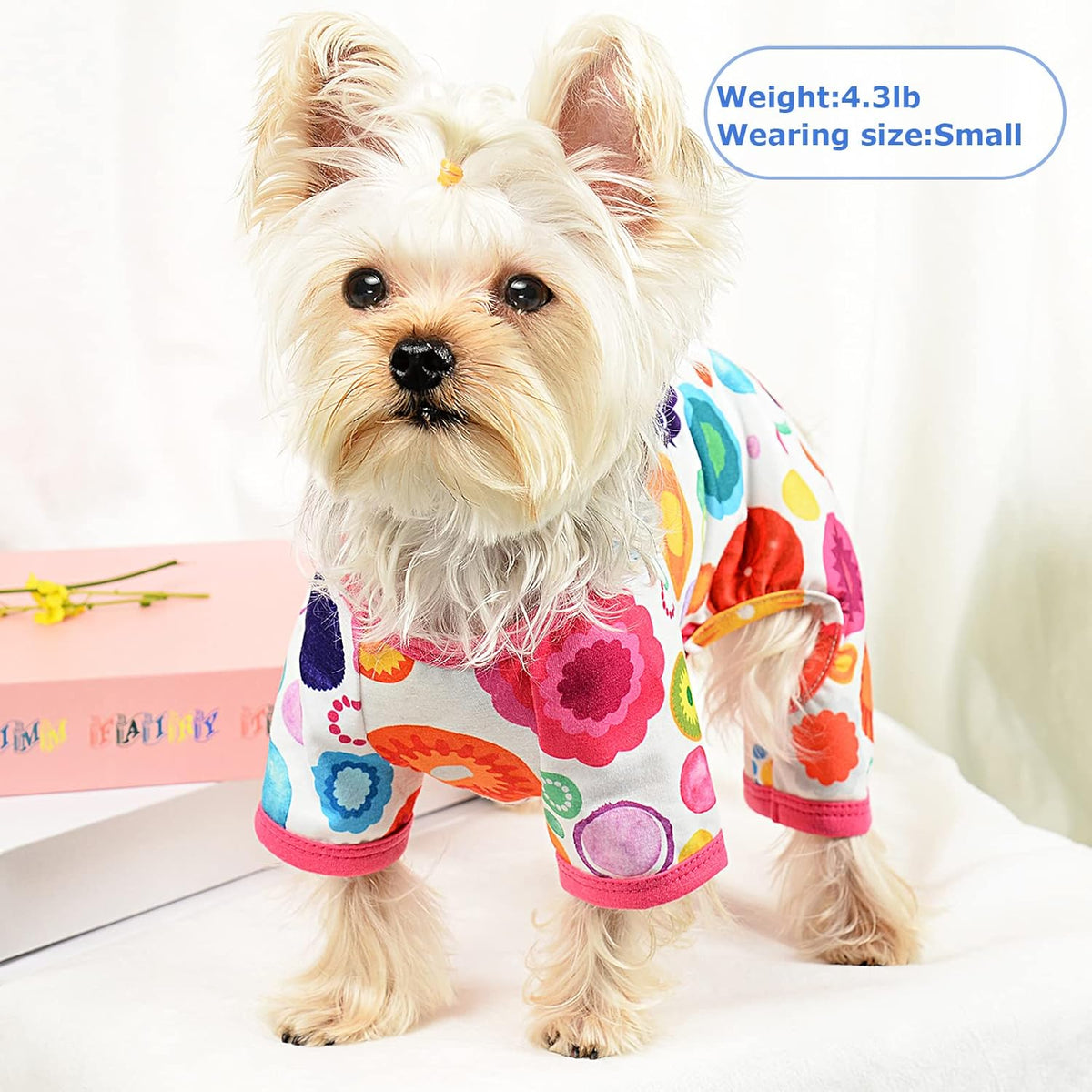 Dog Pajamas Pjs Summer Fall Dog Clothes for Small Dogs Girl - Boy - Medium Size Dogs, Soft Stretchy