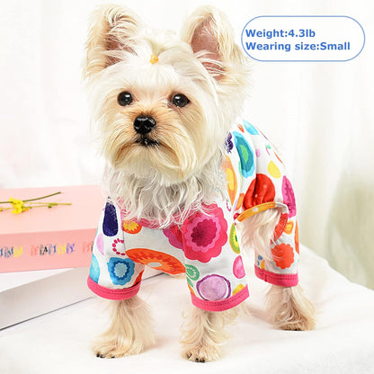 Dog Pajamas Pjs Summer Fall Dog Clothes for Small Dogs Girl - Boy - Medium Size Dogs, Soft Stretchy