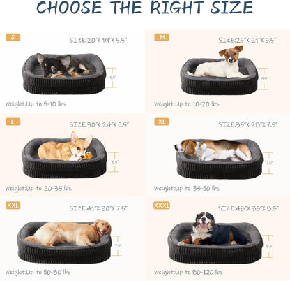 Orthopedic Dog Bed for Large Dogs Breeds, High Density Egg Crate Foam Dog Sofa Beds,Oval Kennel